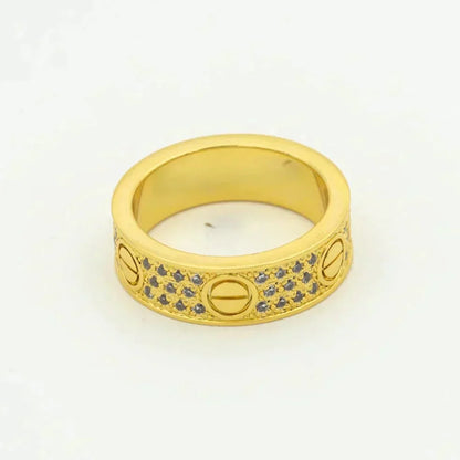 [Polaidi Jewelry]LOVE RING 5.5MM DIAMONDS PAVED