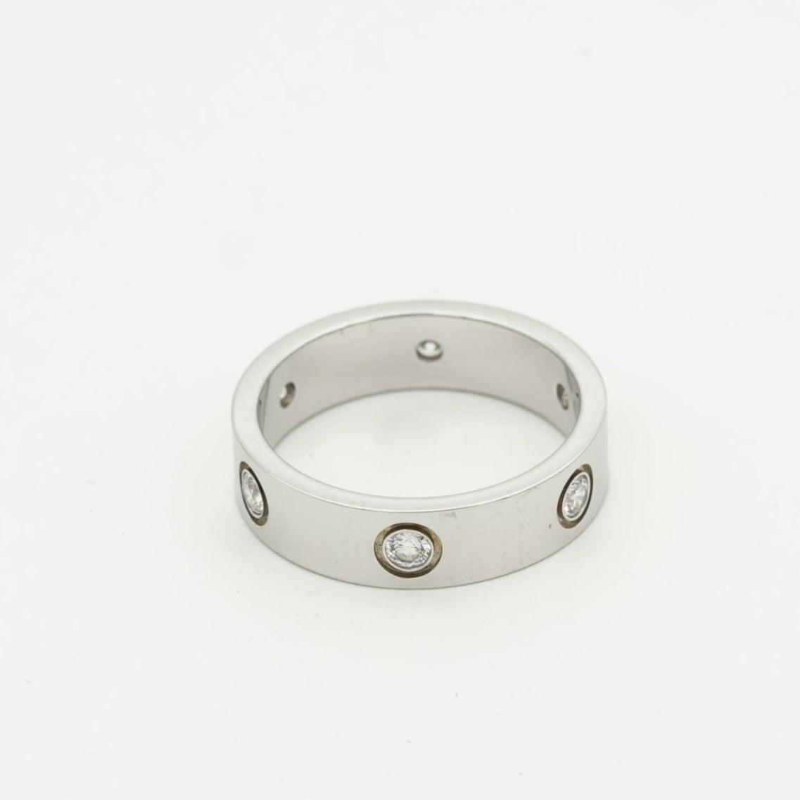 [：Polaidi Jewelry]LOVE RING 5.5MM 6 DIAMONDS SILVER