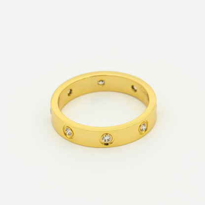 [Polaidi Jewelry]LOVE RING 3.6MM 8 DIAMONDS