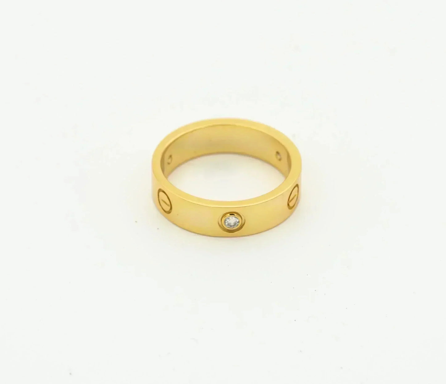 [Polaidi Jewelry]LOVE RING 4MM 1 DIAMOND GOLD