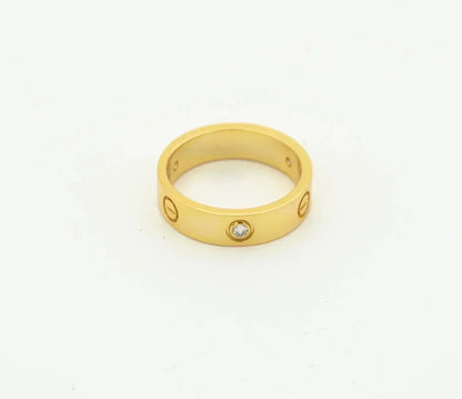 [Polaidi Jewelry]LOVE RING 4MM 1 DIAMOND GOLD