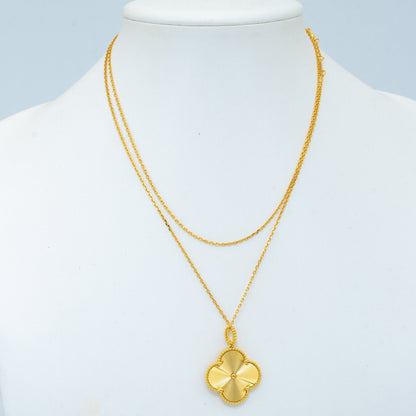 [Polaidi Jewelry]CLOVER 25MM PEDANT NECKLACE GOLD