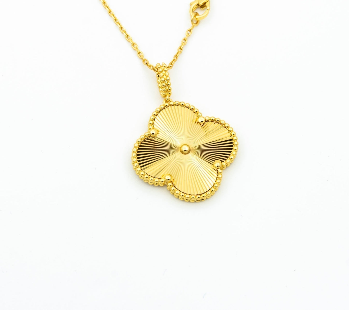 [：Polaidi Jewelry]CLOVER 25MM PEDANT NECKLACE GOLD