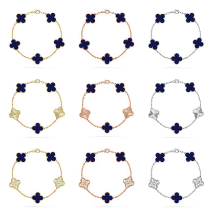 [Polaidi Jewelry]CLOVER 5 MOTIF LAPIS LAZULI BRACELET COLLECTION