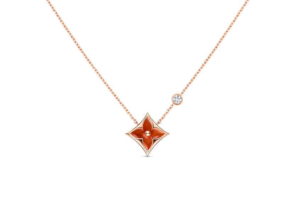 [Polaidi Jewelry]STAR NECKLACE PINK GOLD 1 DIAMOND