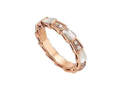 [Polaidi Jewelry]SERPENTI RING PINK GOLD DIAMOND MOP 3MM