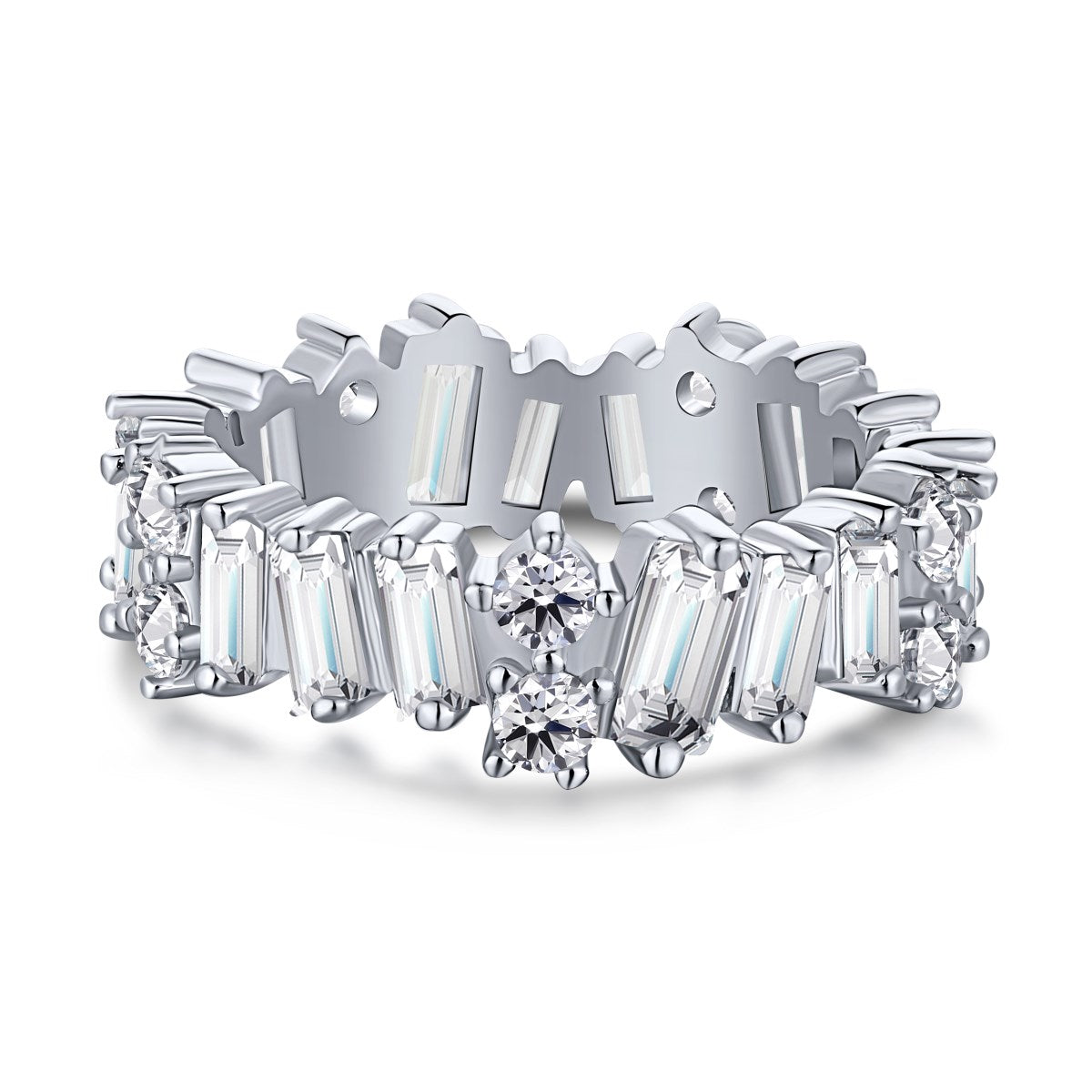 [Polaidi Jewelry]Delicate Multi Shape Tennis Ring