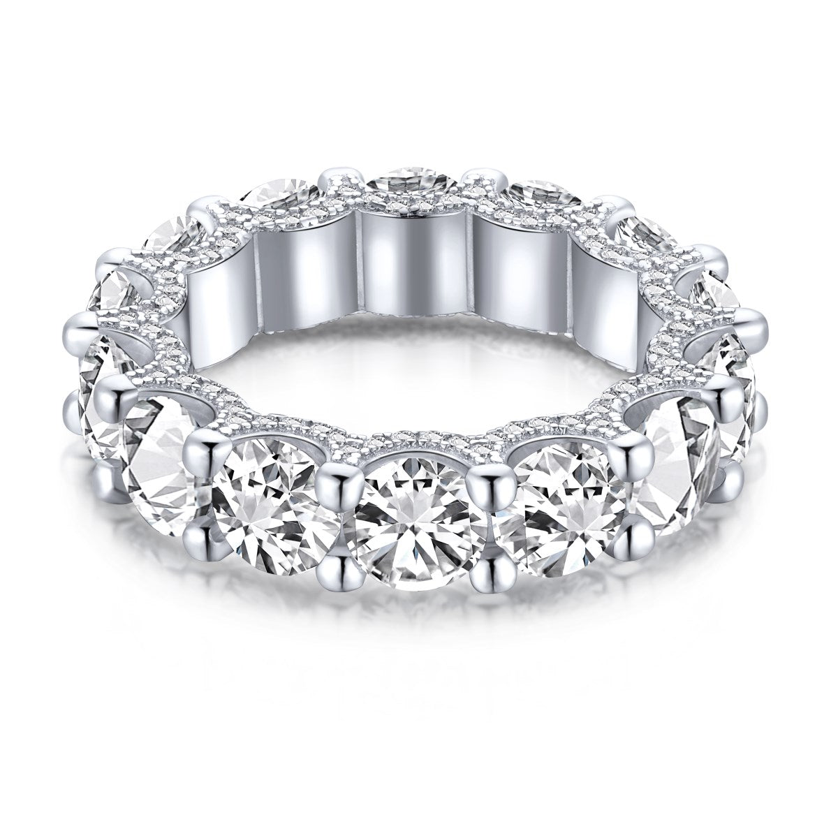 [Polaidi Jewelry]Gorgeous Round Cut Tennis Ring