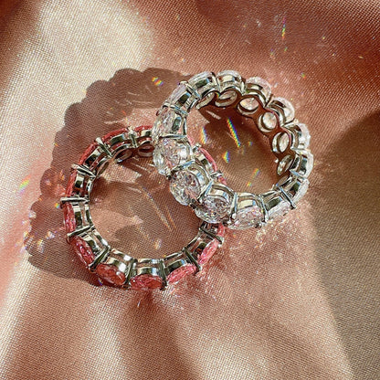 [Polaidi Jewelry]Dainty Elongated Cushion Cut Tennis Ring