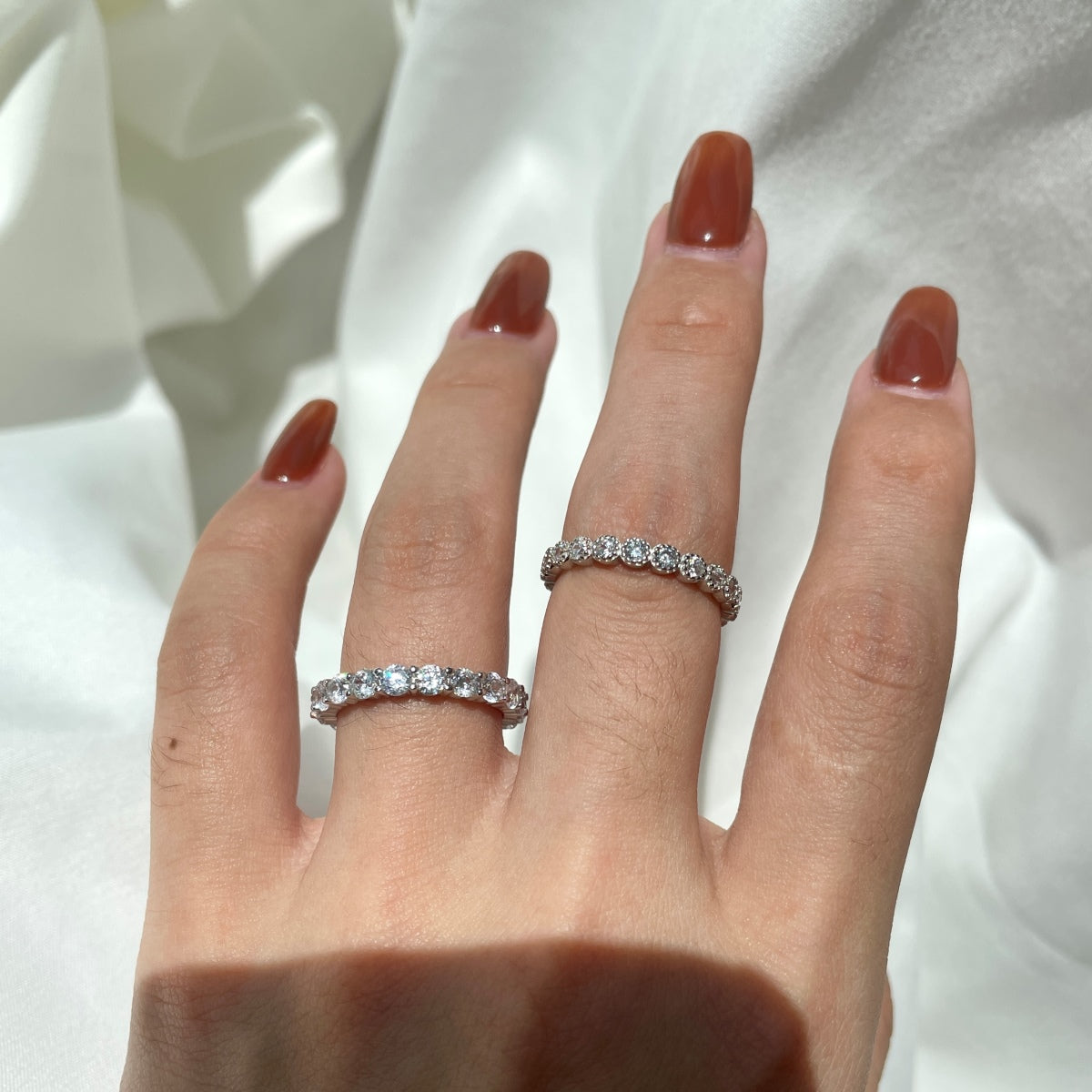 [Polaidi Jewelry]Sparkling Round Cut Tennis Ring