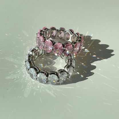 [Polaidi Jewelry]Dainty Elongated Cushion Cut Tennis Ring