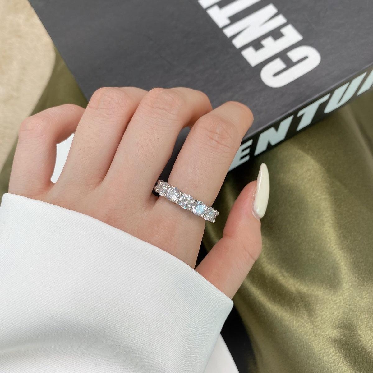[Polaidi Jewelry]Gorgeous Round Cut Tennis Ring