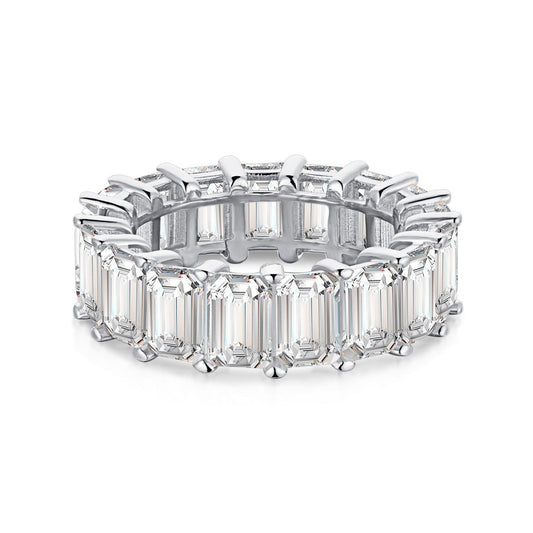 [Polaidi Jewelry]0.75 Carat Elegant Emerald Cut Tennis Ring