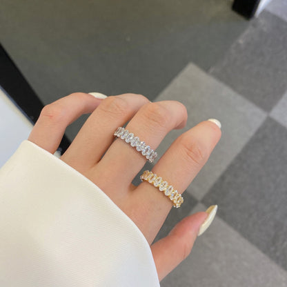 [Polaidi Jewelry]Ornate Oval Cut Tennis Ring