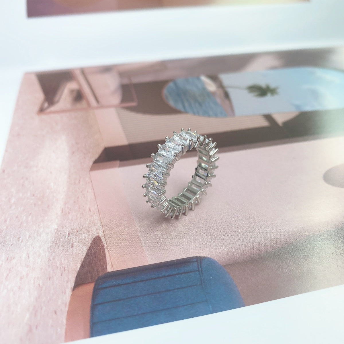 [Polaidi Jewelry]Unique Colorful Radiant Cut RIng