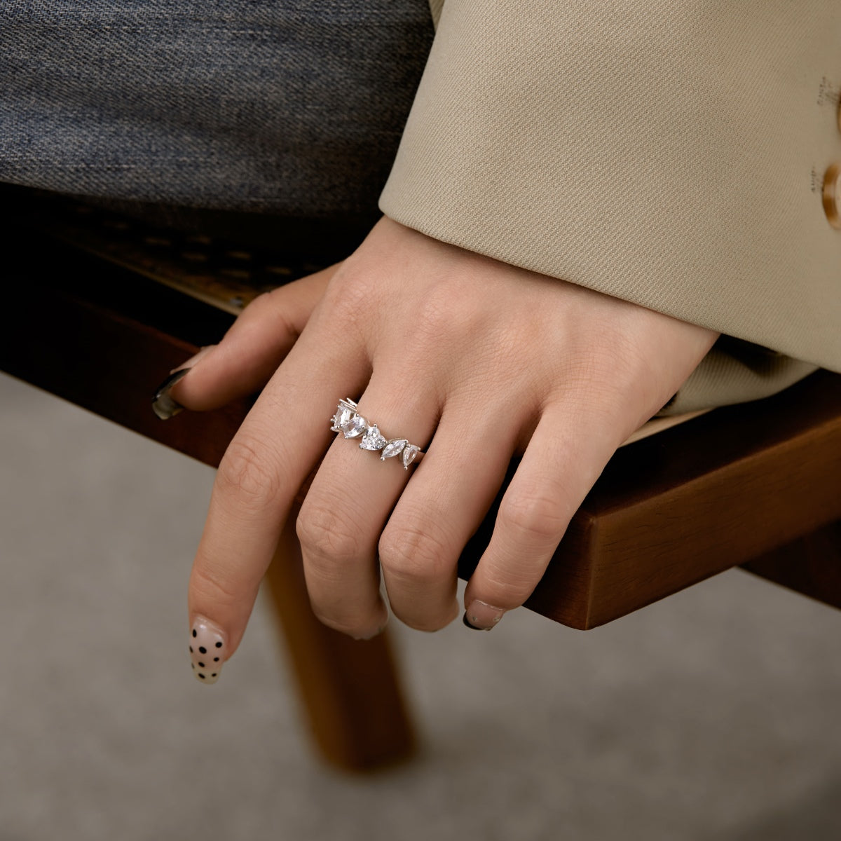 [Polaidi Jewelry]Delicate Multi Cut Ring