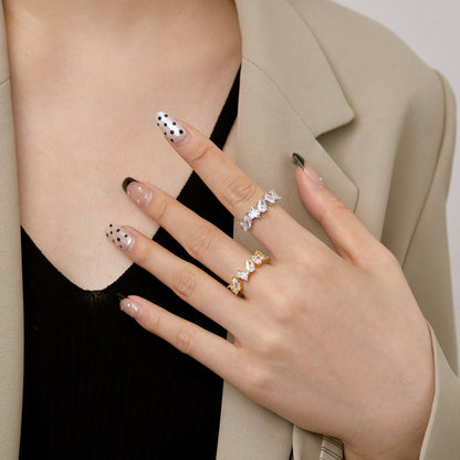 [Polaidi Jewelry]Delicate Multi Cut Ring