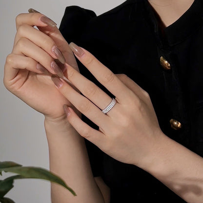 [Polaidi Jewelry]Dainty Round Cut Tennis Ring