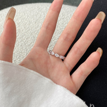 [Polaidi Jewelry]Exquisite Pear Cut Tennis Ring