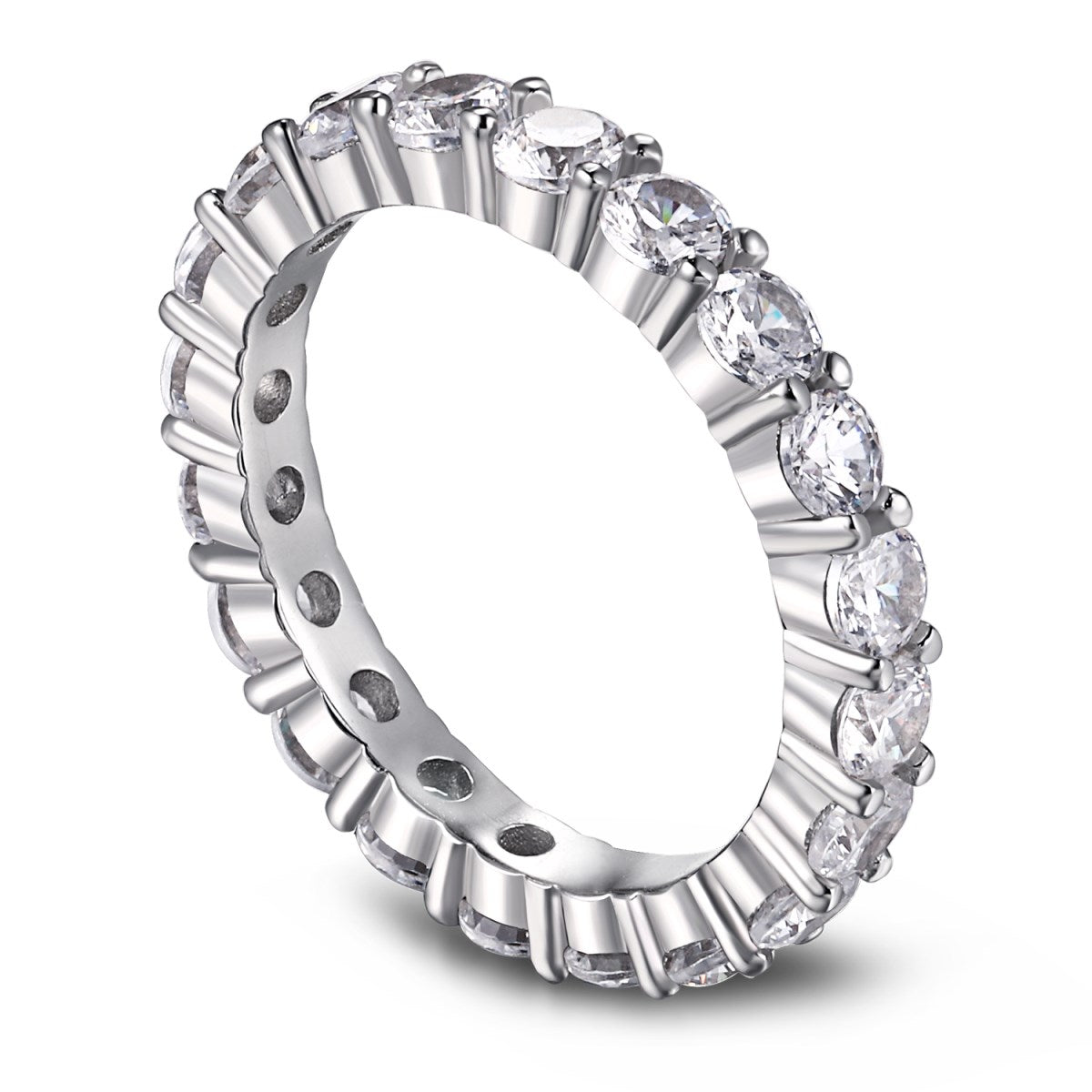 [Polaidi Jewelry]Sparkling Round Cut Tennis Ring