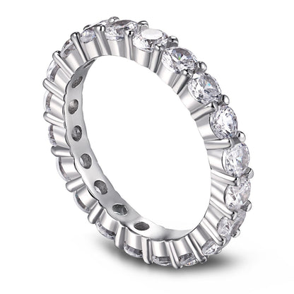 [Polaidi Jewelry]Sparkling Round Cut Tennis Ring