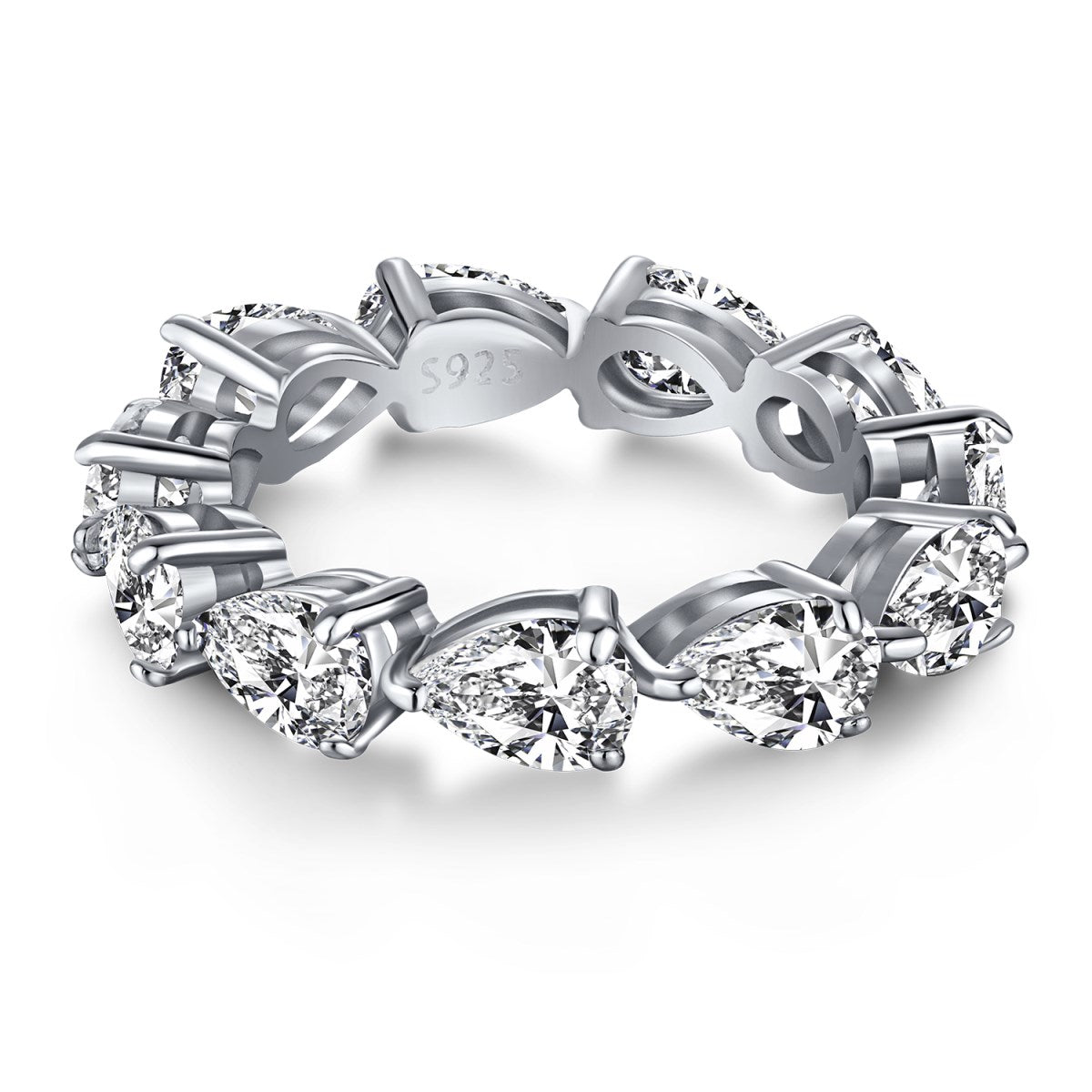 [Polaidi Jewelry]Exquisite Pear Cut Tennis Ring
