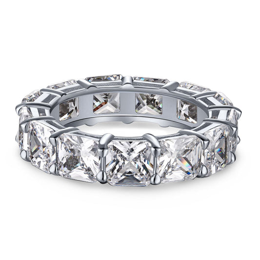 [Polaidi Jewelry]Elegant Princess Cut Tennis Ring