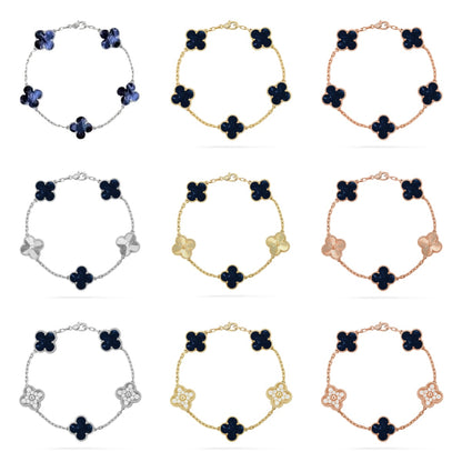 [Polaidi Jewelry]CLOVER 5 MOTIF PIETERSITE BRACELET COLLECTION