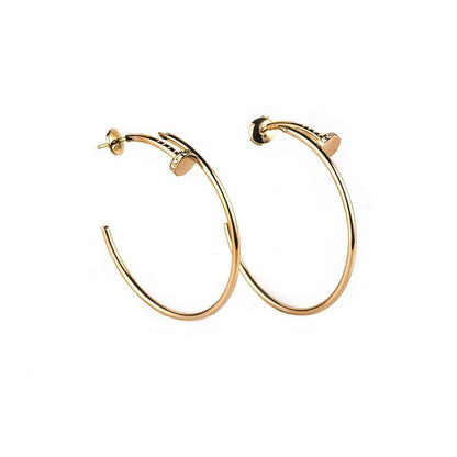 [Polaidi Jewelry]JUSTE EARRINGS GOLD DIAMONDS 1.8MM