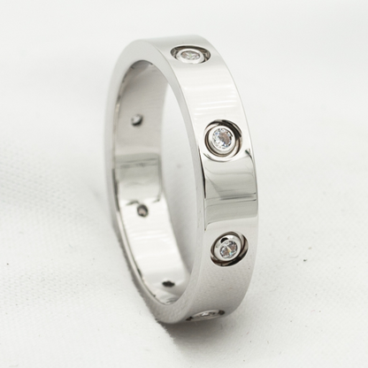[Polaidi Jewelry]LOVE RING 3.6MM 8 DIAMONDS