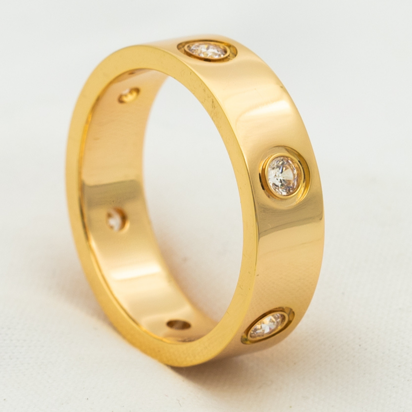 [：Polaidi Jewelry]LOVE RING 5.5MM 6 DIAMONDS PINK GOLD