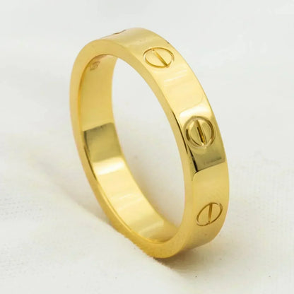 [：Polaidi Jewelry]LOVE RING 4MM 1 DIAMOND GOLD