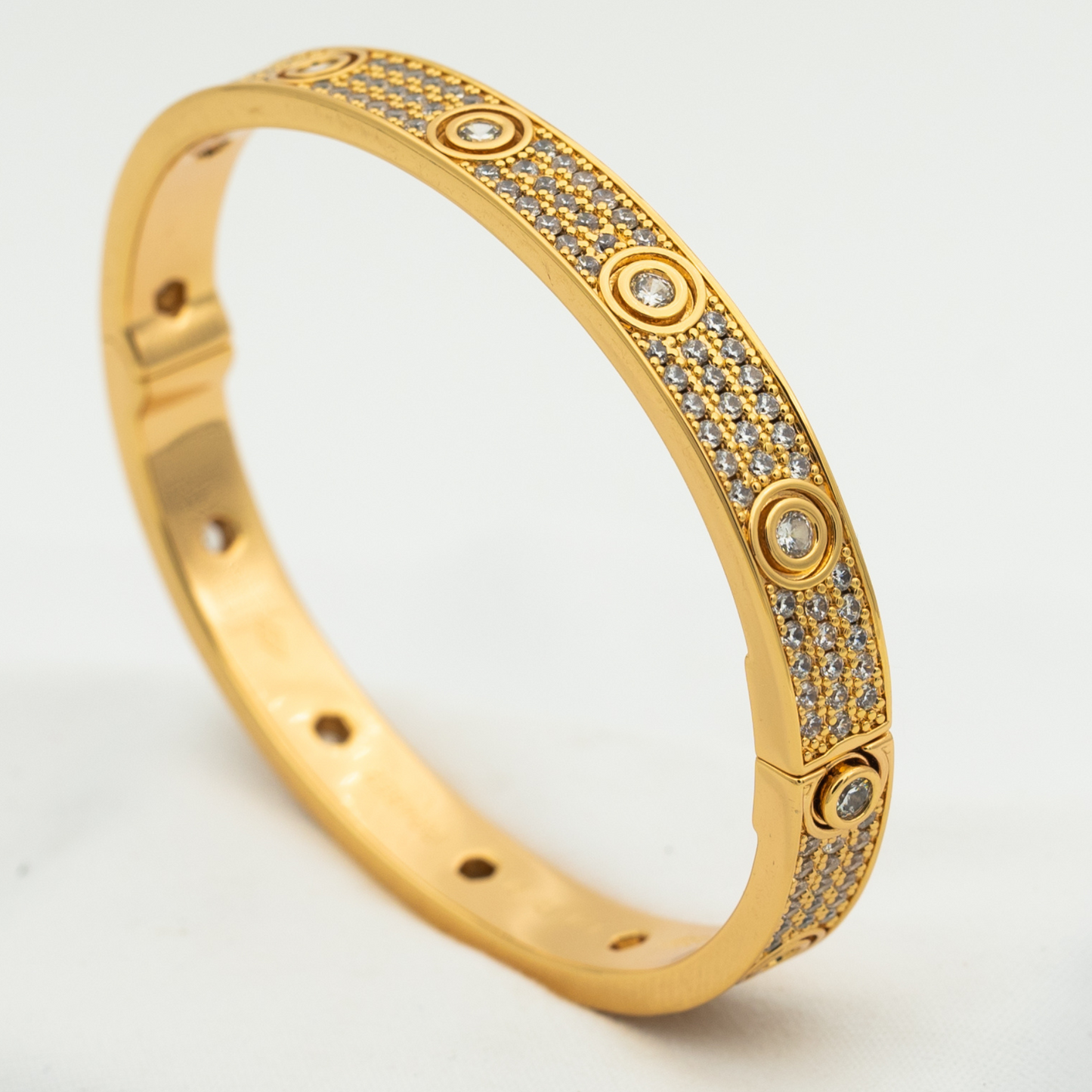 [Polaidi Jewelry]LOVE BRACELET 6.1MM DIAMOND-PAVED 10 BIG DIAMONDS