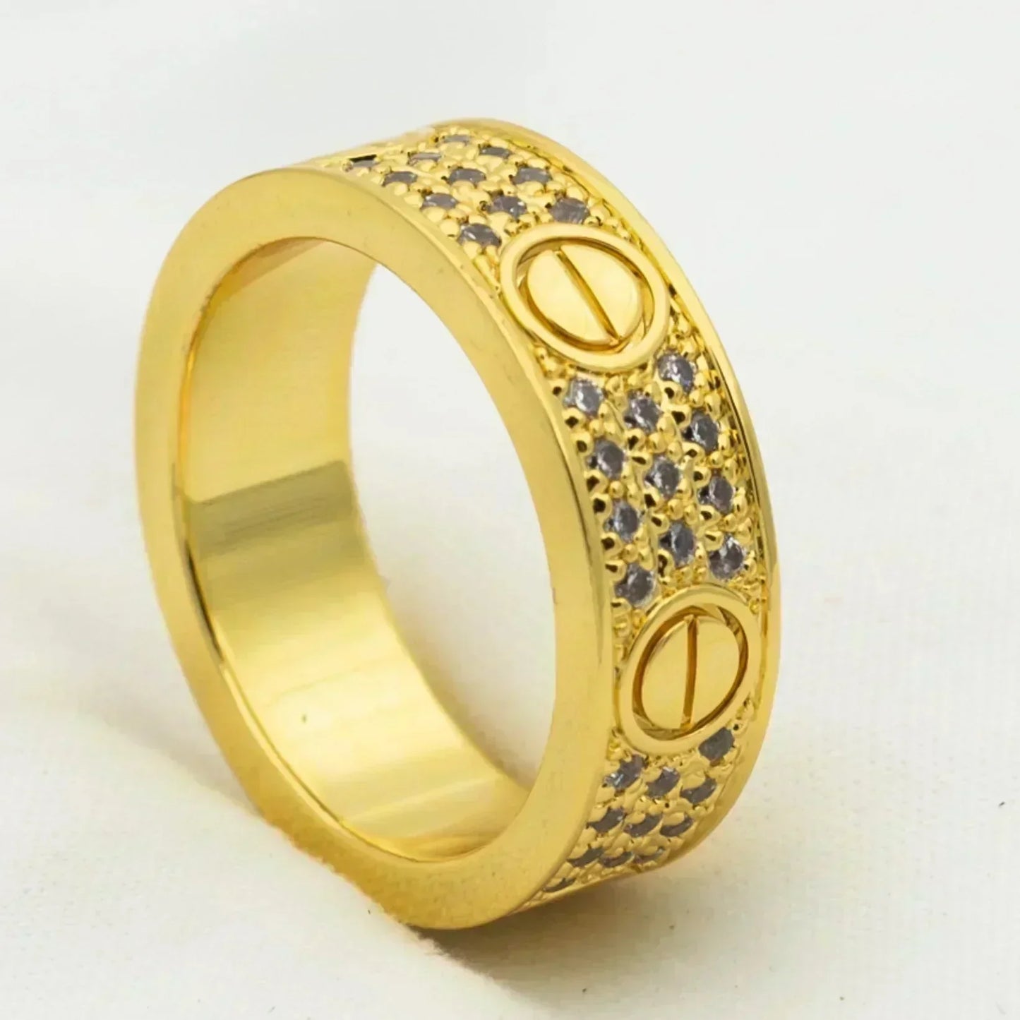 [：Polaidi Jewelry]LOVE RING 5.5MM DIAMONDS PAVED