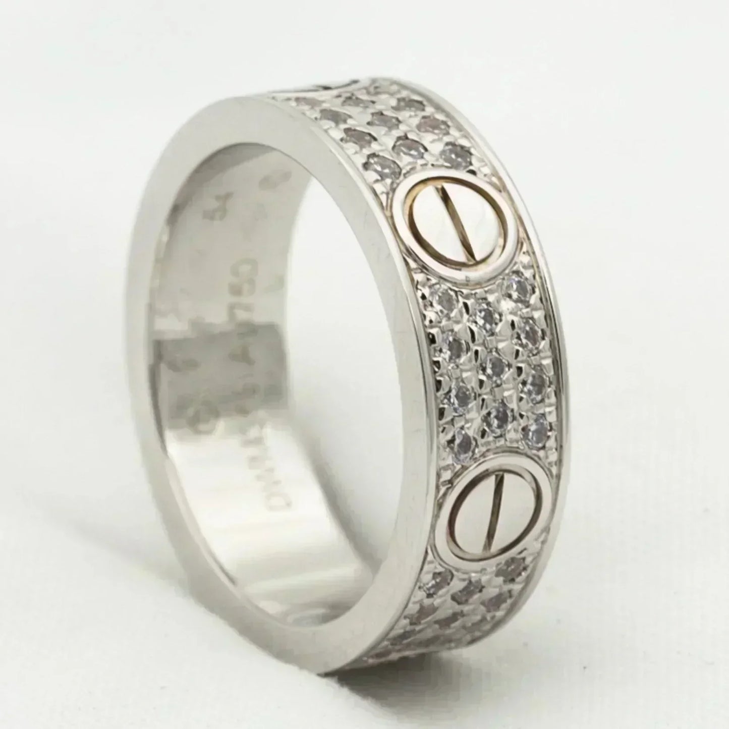 [：Polaidi Jewelry]LOVE RING 5.5MM DIAMONDS PAVED
