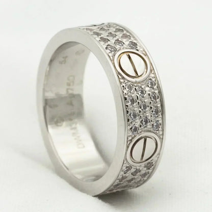 [：Polaidi Jewelry]LOVE RING 5.5MM DIAMONDS PAVED