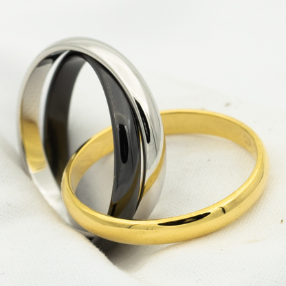 [Polaidi Jewelry]TRINITY RING BLACK GOLD SILVER