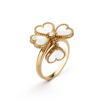 [Polaidi Jewelry]SWEET CLOVER WHITE MOP RING