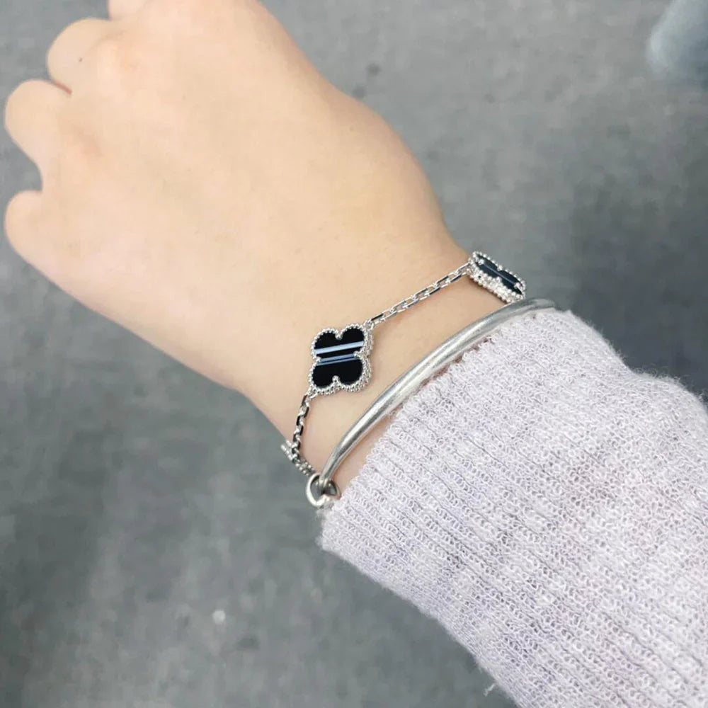 [Polaidi Jewelry] CLOVER 5 MOTIF PULSAR STONE BRACELET COLLECTION