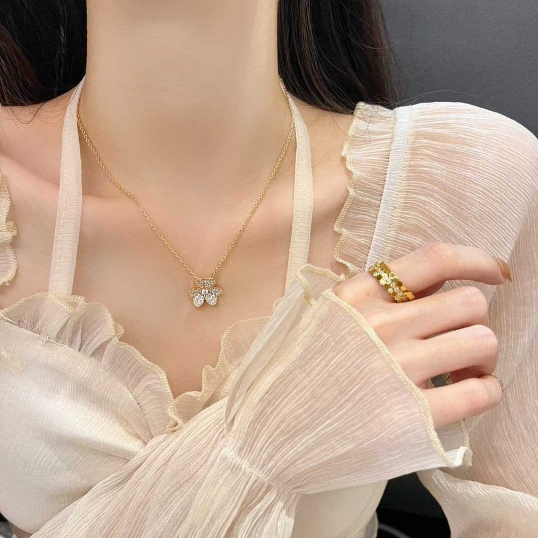 [Polaidi Jewelry]FLOWER DIAMOND NECKLACE