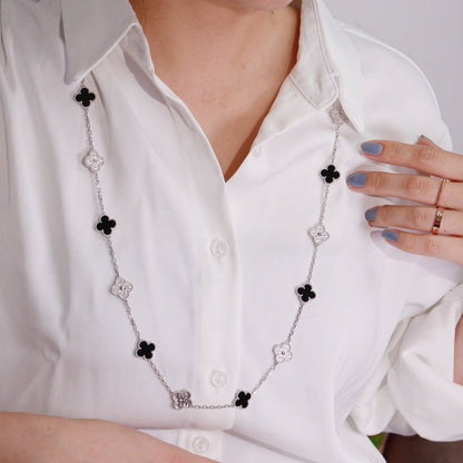 [Polaidi Jewelry]CLOVER 20 MOTIFS ONYX DIAMOND SILVER