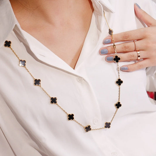 [Polaidi Jewelry]CLOVER 20 MOTIFS ONYX ROSE GOLD