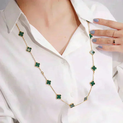 [Polaidi Jewelry]CLOVER 20 MOTIFS MALACHITE GOLD