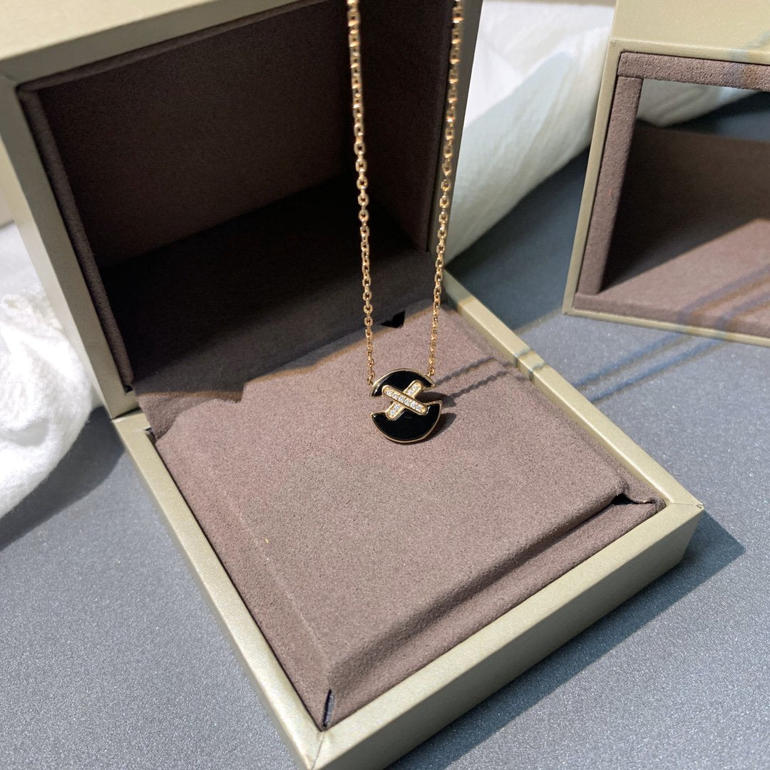 [Polaidi Jewelry]JEUX DE PINK GOLD DIAMOND NECKLACE
