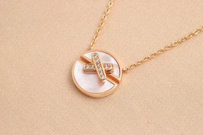 [：Polaidi Jewelry]JEUX DE ROSE GOLD DIAMOND NECKLACE