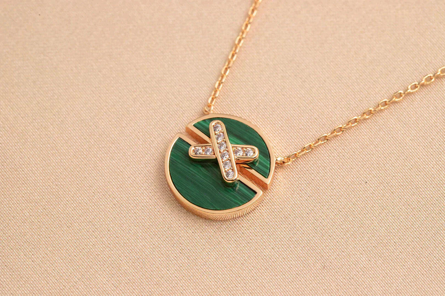 [：Polaidi Jewelry]JEUX DE ROSE GOLD DIAMOND NECKLACE
