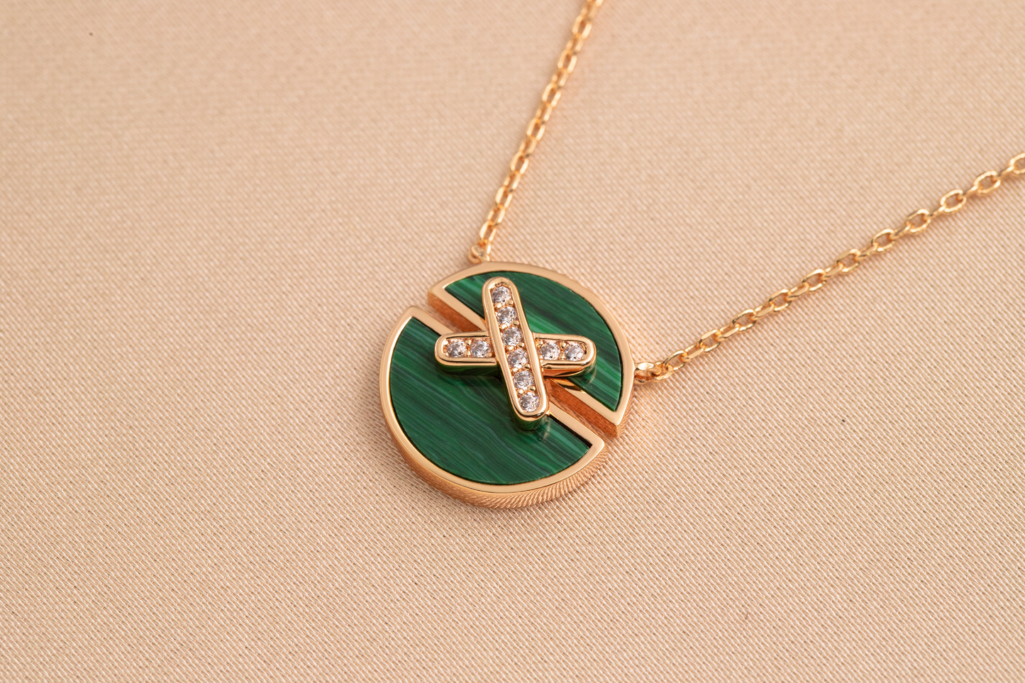 [：Polaidi Jewelry]JEUX DE PINK GOLD DIAMOND NECKLACE