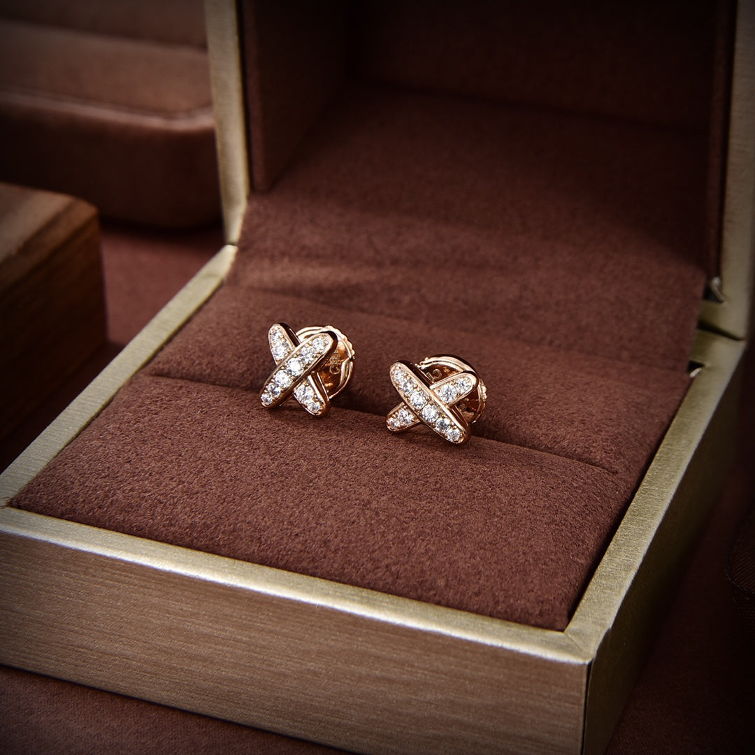 [：Polaidi Jewelry]JEUX DE GOLD DIAMOND EARRINGS