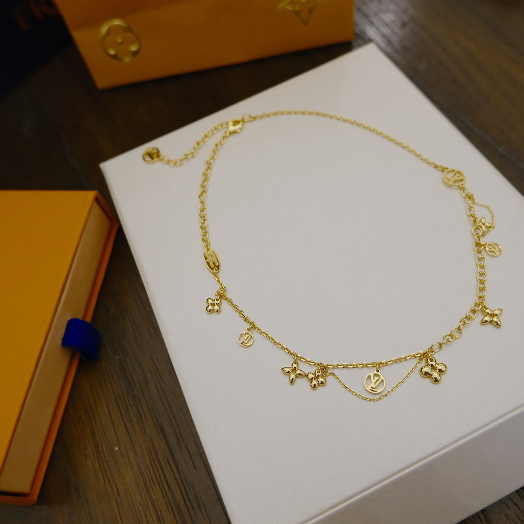 [：Polaidi Jewelry]BLOOMING SUPPLE NECKLACE BRASS