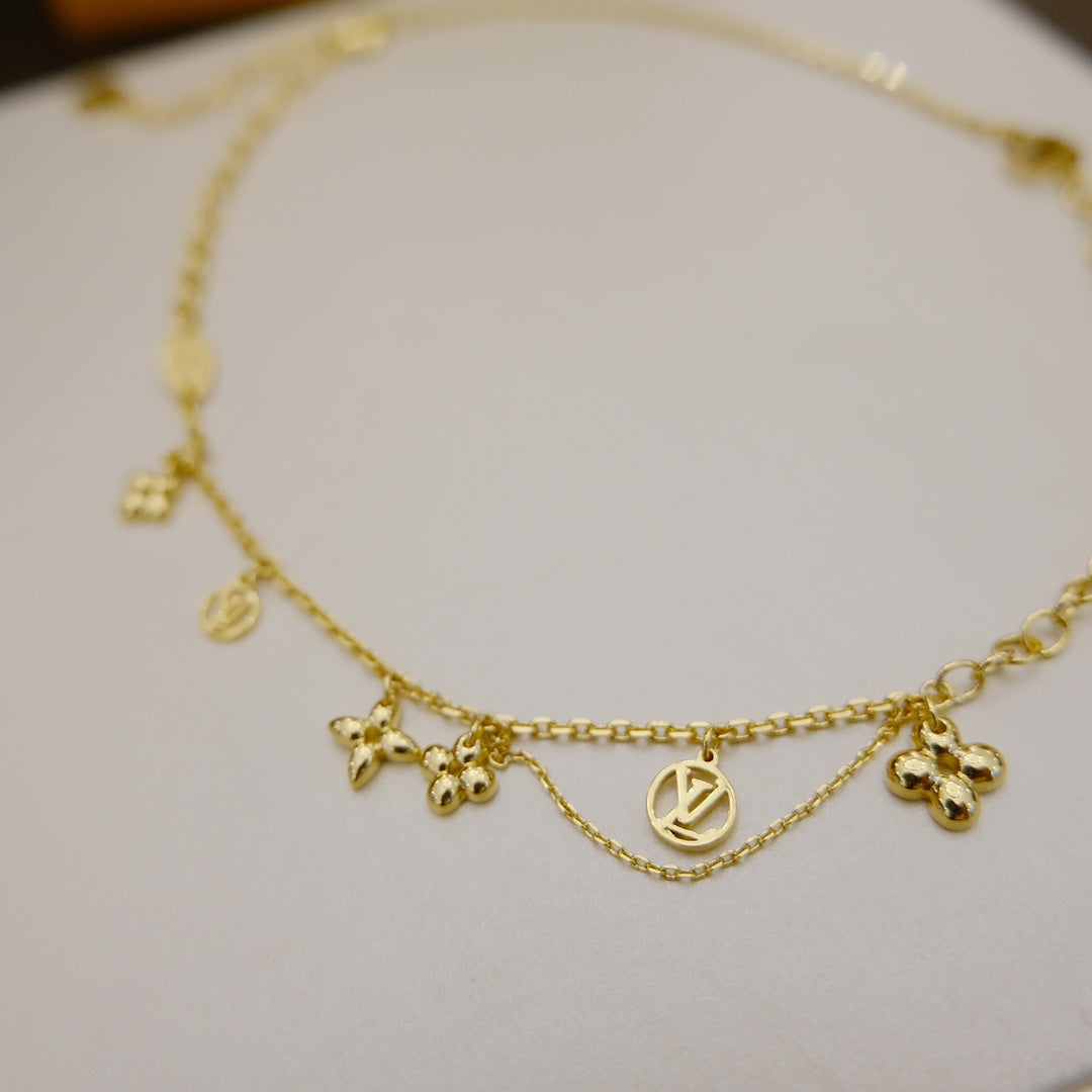 [：Polaidi Jewelry]BLOOMING SUPPLE NECKLACE BRASS